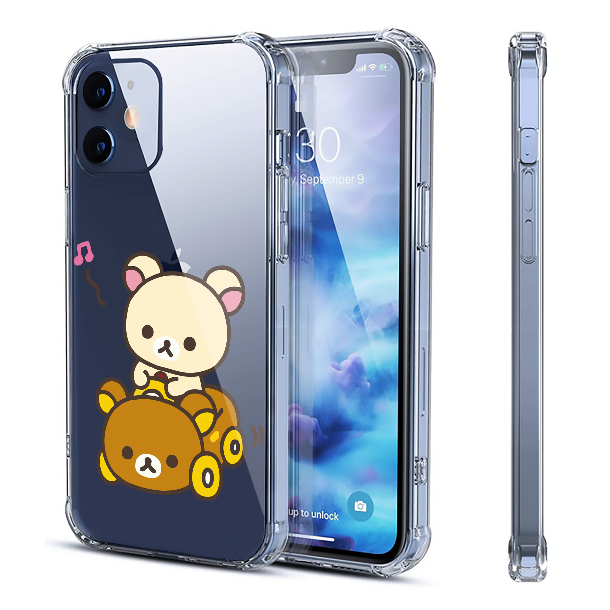 （画像用） リラックマ リラックマ キイロイトリ Rilakkuma Korilakkuma Kiiroitori 【iPhone 12シリーズ対応】透明スマホケース（クリアソフトケース）